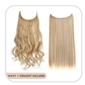 Lula halo extensions curly and straight 16”